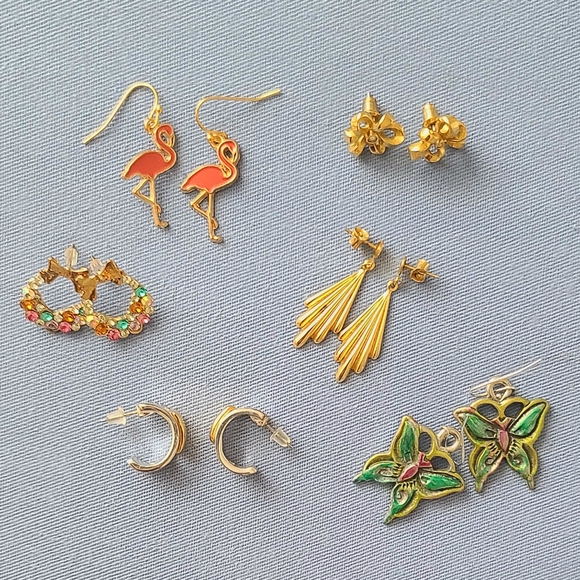Lot of 6 Pairs of Earrings - Picture 1 of 7